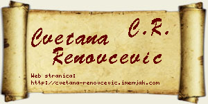 Cvetana Renovčević vizit kartica